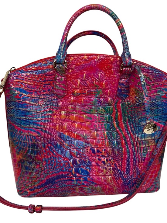 Brahmin Handbags - Brahmin Rainbow Fish Melbourne Duxbury Satchel Leather Pink Charm Coastal Preppy